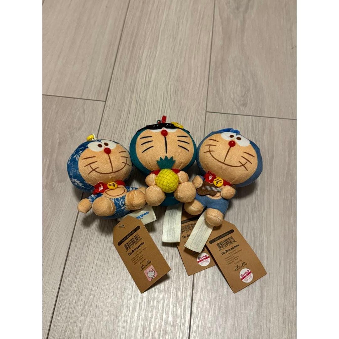 Hawaii Doraemon stuffed toy set of 3