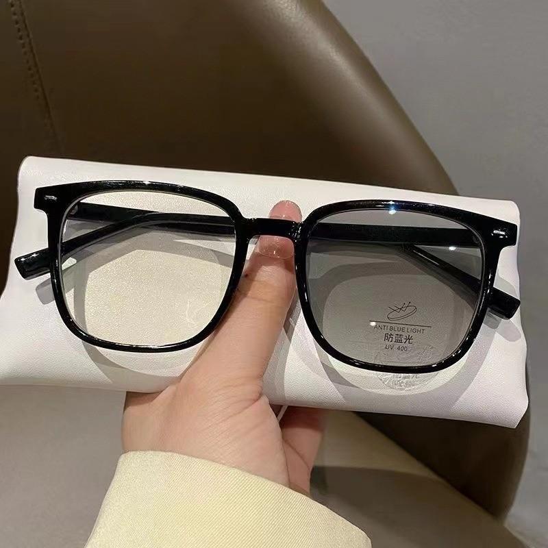 2PCS Pochromic Anti Radiation Eye Glasses For Women Men Anti Rad Sun Adaptive Glass Square Anti Blue Light