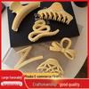 Yellow Series Large Temperament Versatile Shark Updo Hair Claw Clip Accessory