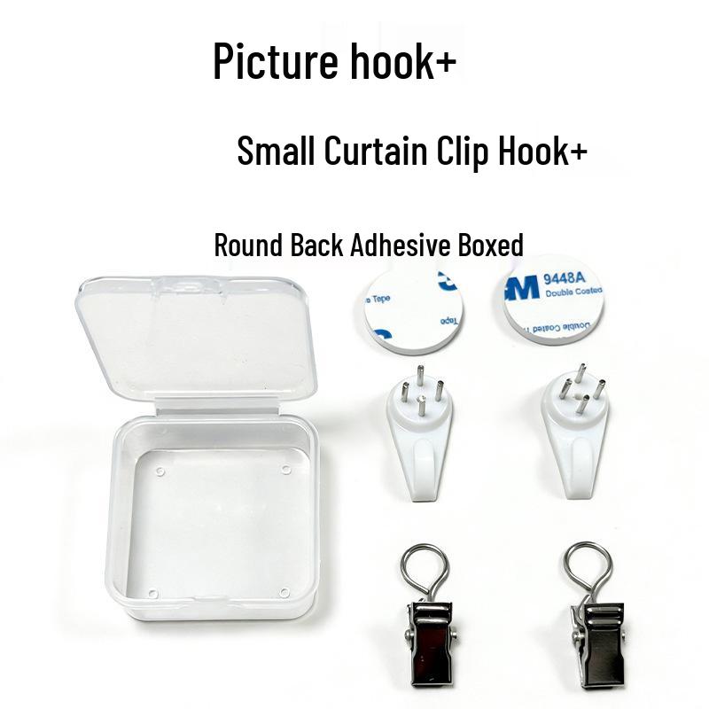 Cross-border Adhesive Picture Frame Hook & Curtain Clip Set