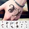 3D Spider Scorpion Temporary Tattoo Stickers Halloween Fake Tattoo Body Art