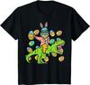 Cat Easter Bunny Riding Dino Egg Hunt Dinosaur Boys Young Kids T-Shirt Men Clothing Vintage T Shirt Four Seasons Tees