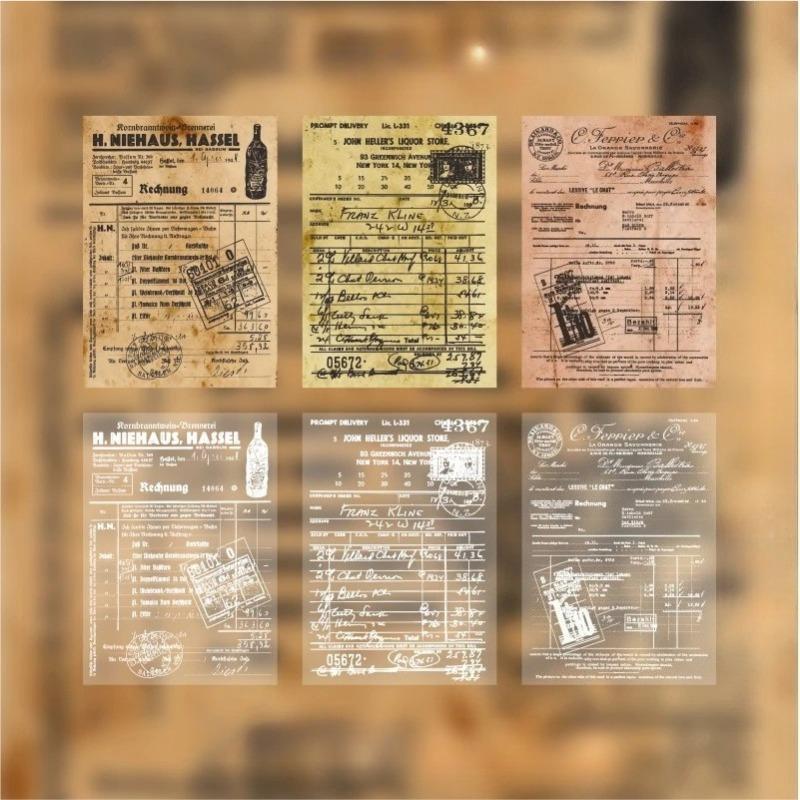 30pcs/pack Vintage Style Material Paper for Decorative Scrapbooking Diary Album Lable Journal Planner Scrapbook Stickers