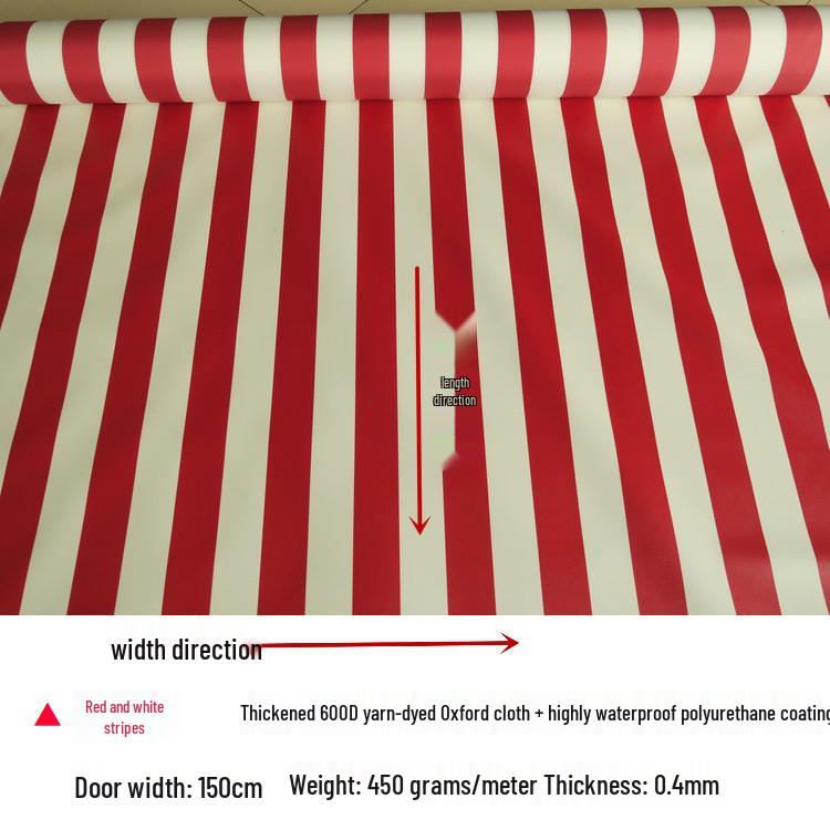 600D Oxford Stripe Waterproof Retractable Canopy Awning