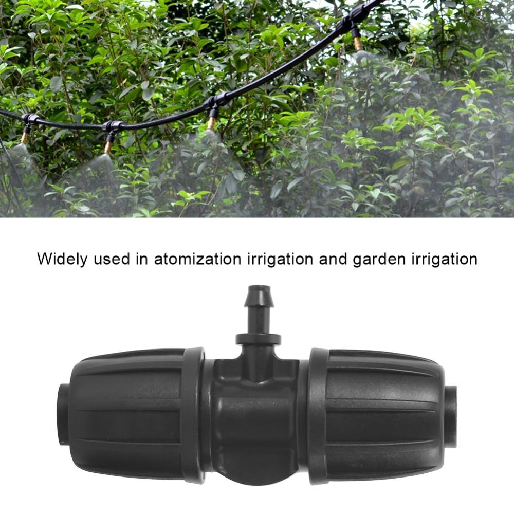 25PCS 3 Way Lock Barbed Tee Connector POM 16mm To 4/7mm Tee Connector Garden Irrigation