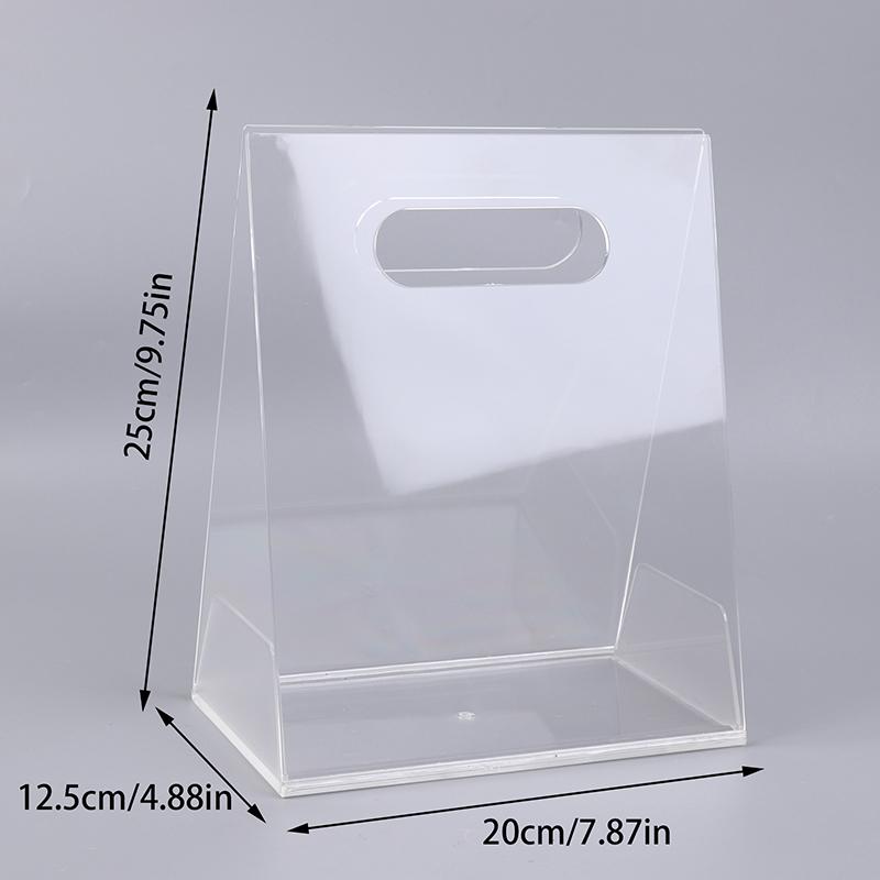 Akrylová květinová taška, akrylová průhledná květinová krabice, opakovaně použitelné nákupní tašky, kreativní květinářské potřeby, balení na Valentýna