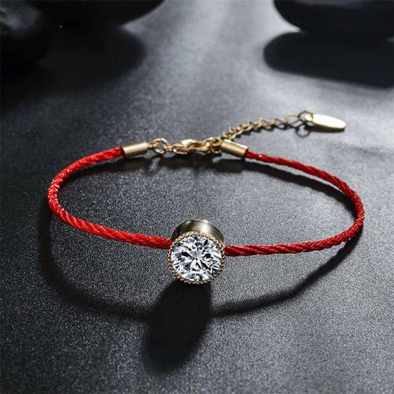 

Мода Хрустальный Шарм Браслет для Женщин Дети Влюбленные Счастливые Красные Струны Браслеты Пара Ювелирные изделия