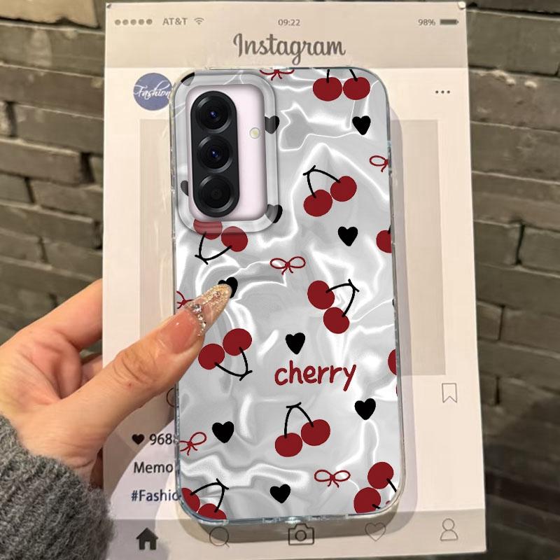 Summer Heart Bow Cherry Girls For Samsung Galaxy A56 A16 A26 A36 A06 A55 A35 A25 A15 A12 A32 A54 S24 S25 S22 S23 FE Fundas Cover
