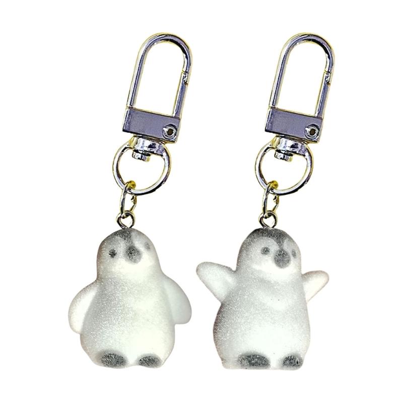 2Pieces Penguins Ornament Stylish Penguins Pendant Penguins Bag Charm Suitable for Home Decorating and Holiday Tree Hanging 1