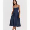 Letné sexi šaty bez chrbta Ženy Stredná dĺžka Bez ramienok s vysokým pásom Ležérne šaty Ženy Úzkeho strihu Elegantné Párty Večerné šaty Lady 24166