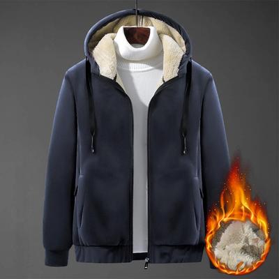 Brand Men's Sweatshirt Male Winter Thick Warm Coats Fleece Hoodies Men Sweatshirts Males Cashmere Zipper Hoody Fleece Streetwear