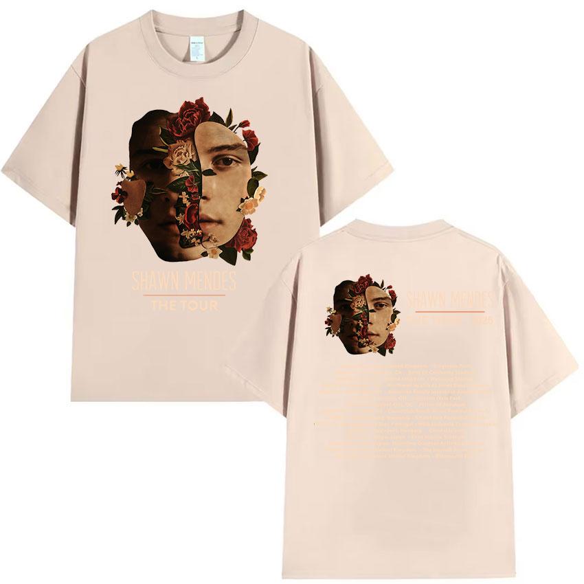 Shawn Unisexdes The Tour  Print T Shirt Unisexs Women ONeck Fashion Cotton Short Sleeve TShirts Summer Casual Clothing Tshirt