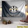 Custom Name Juventus Football Club Crest Tapestry Room Decoration Wall Hanging for Living Room Bedroom, dormitory, Birthday and Christmas gifts