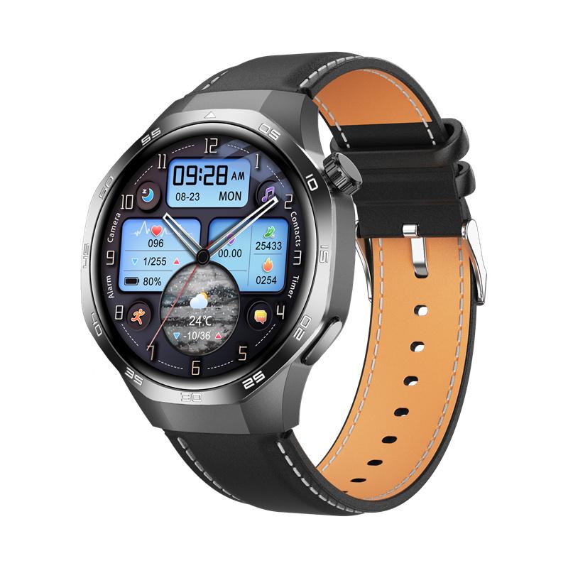 Watch5 Max Herren Smartwatch 1,53 Zoll Großer Bildschirm Kompass BT Anruf Gesundheitsüberwachung Outdoor-Sport Fitness-Tracker Smartwatch