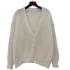 Women Autumn Winter Knitted Sweater Coats Single Breasted Long Sleeve V-neck Knitwear Cardigans Jackets