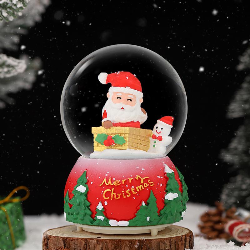 Christmas Crystal Ball Music Box Lantern Ornament