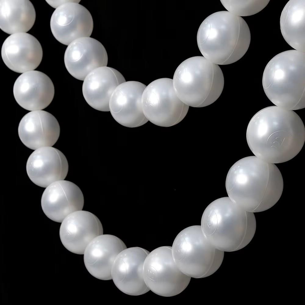 10pcs 5.5cm/8cm Faux Large Pearl Plastic White Ball Pendant Elegant Beaded Garland  Wedding Backdrop
