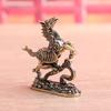 Brass Horse Step On Coins Lucky Statue Feng Shui Desk Ornament Zodiac Animal Figurines Miniatures Pure Copper Crafts Collections