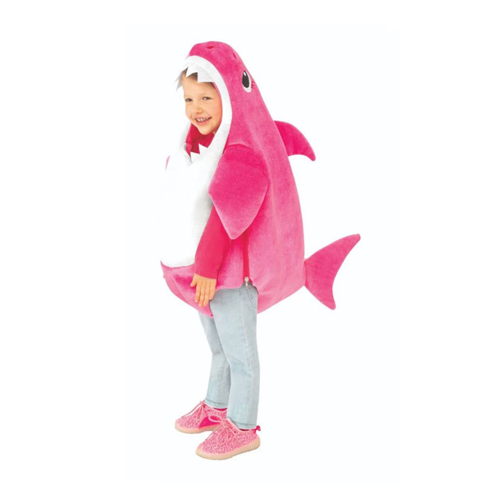 

MUXIU Shark Cosplay Costume for Cute and Popular Fish Costume for Perfect for Boys and and Includes Tattoo Unisex Kids, Halloween, Girls, Parties, розовый