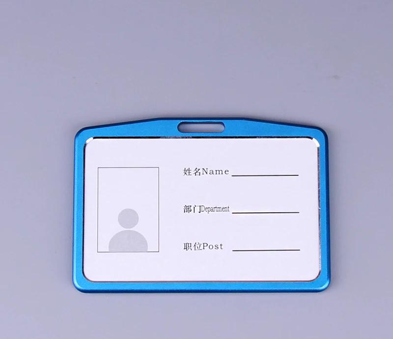 Aluminum Alloy Card Cover Men Women Business Work Name Card ID Badge Lanyard Metal Case Credit Card Holder Bags Protector