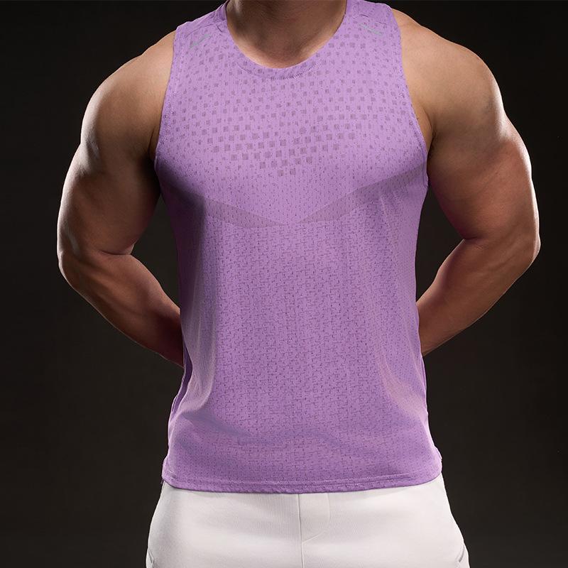 Running and Fitness Outdoor Long-sleeved Ice Silk T-shirt for Men's Spring and Autumn Style Thin T-shirt for Men