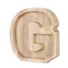 18cm Twenty-six Letter Piggy Bank Wooden Coin Money Saving Box Jar Coins Storage Box Desktop Ornament Home Decor Craft Xmas Gift