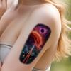 12 peças de Tatuagem Temporária Tatuagens Temporárias Realistas Galáxia Nebulosa Nave Espacial Para Homens Mulheres Costas