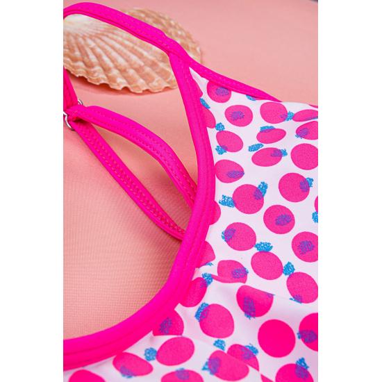 Set de bikini cu fustă roz flexibilă pentru fete