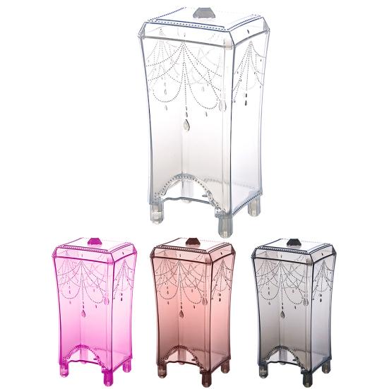 Storage Holder Stylish Exquisite PS Cotton Swab Makeup Pad Holder for Vanity