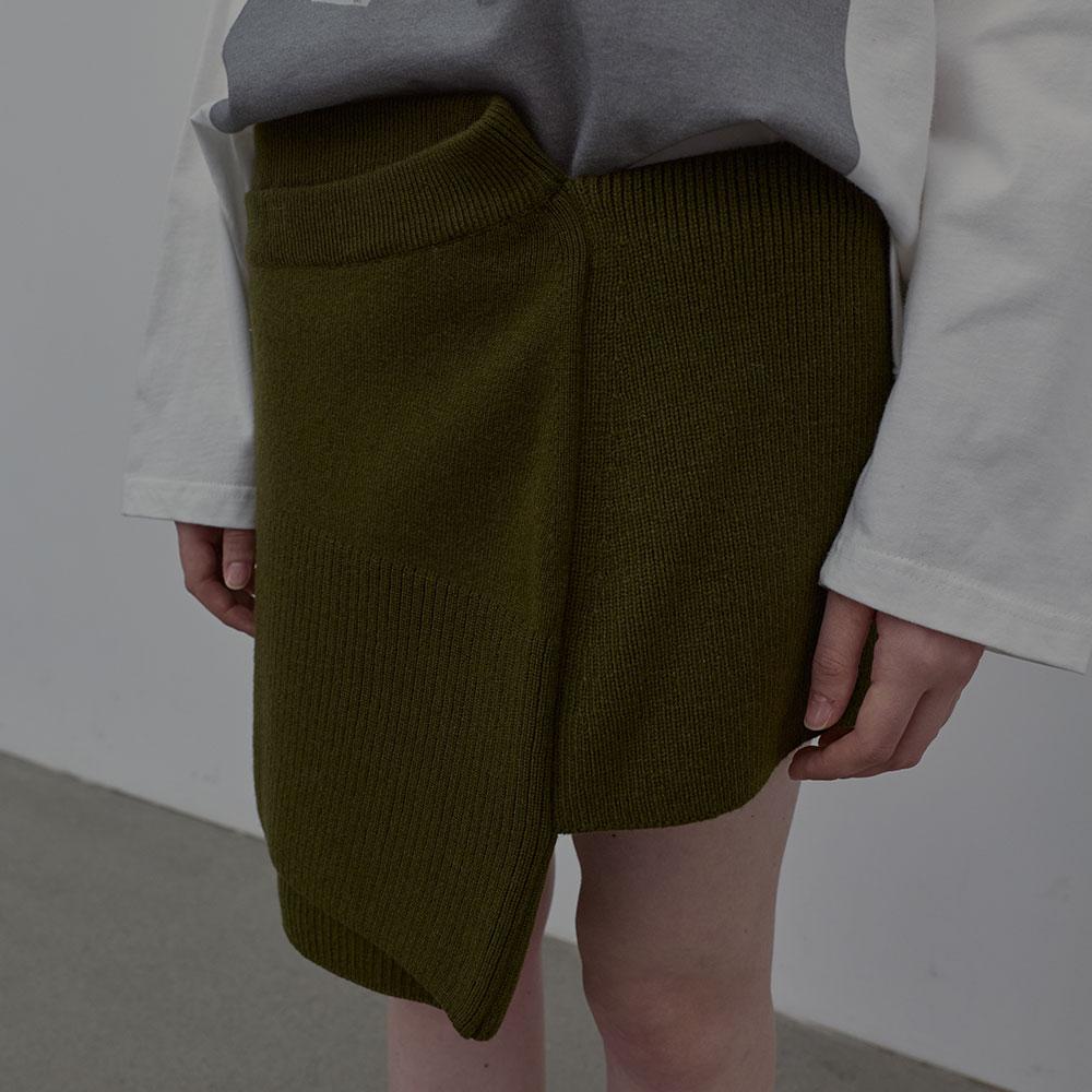 LCDC™ Double Layer Knit Skirt (Khaki)
