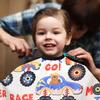 Kids Cartoon Car Haircut Hairdresser Cape Professional Hair-Cut Salon Barber Wrap Cutting Gown Hair Care Styling Supplies