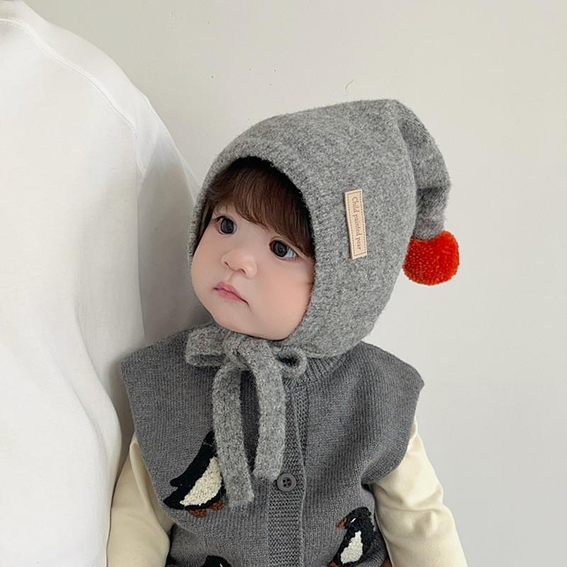 Baby Boys Girls Winter Warm Knitted Cap With Ear Flap For Toddler Kids