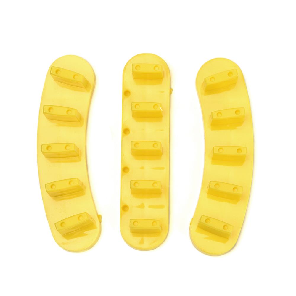 kads 3pcs Plastic Tip Stand Display with 10 Natural False Nail Tips Practice Training Use Nail Art False Tips Training Tool