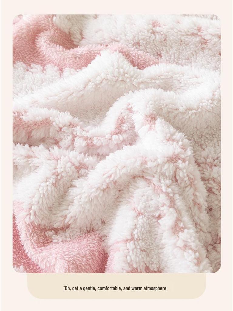 2025 Two-Tone Cationic Jacquard Blanket: Fresh, Stylish Stripes