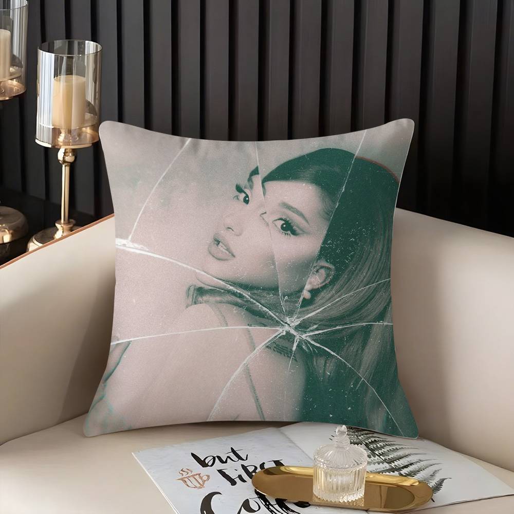 Singer A-Ariana G-Grandes Pillow Case Home Dorm Chair Back Short Plush Double-Sided Printing Office Nap Time Cushion Cover