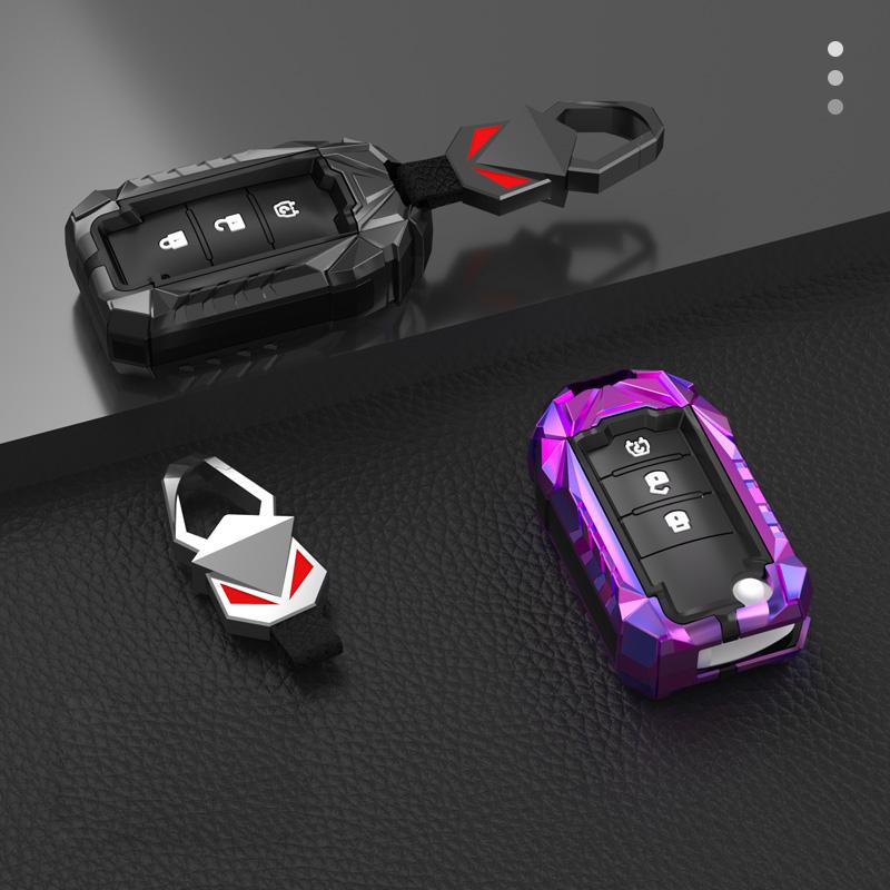 Styling Mouldings Folding Zinc Alloy Silica Gel Car Key Cover Case Shell For Dongfeng DFM DFSK Glory 580 F507 S30 H30 AX7 Access