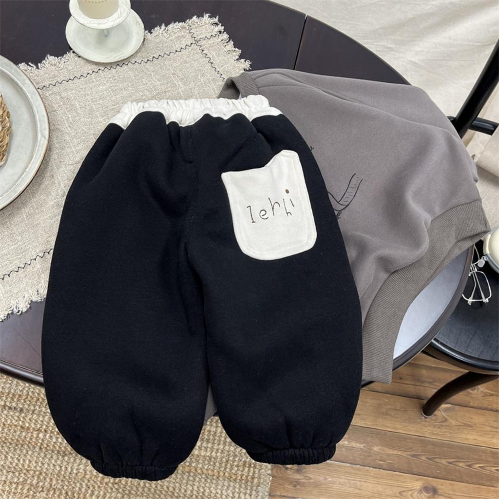 Boys Warm Fleece Lined Thick Casual Sweatpants for Autumn Winter