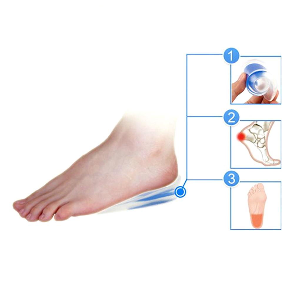 1 Pair Silicone Gel Heel Cups Pads Shoe Inserts Soft Anti-slip Foot Pain Relief Insoles Cushion