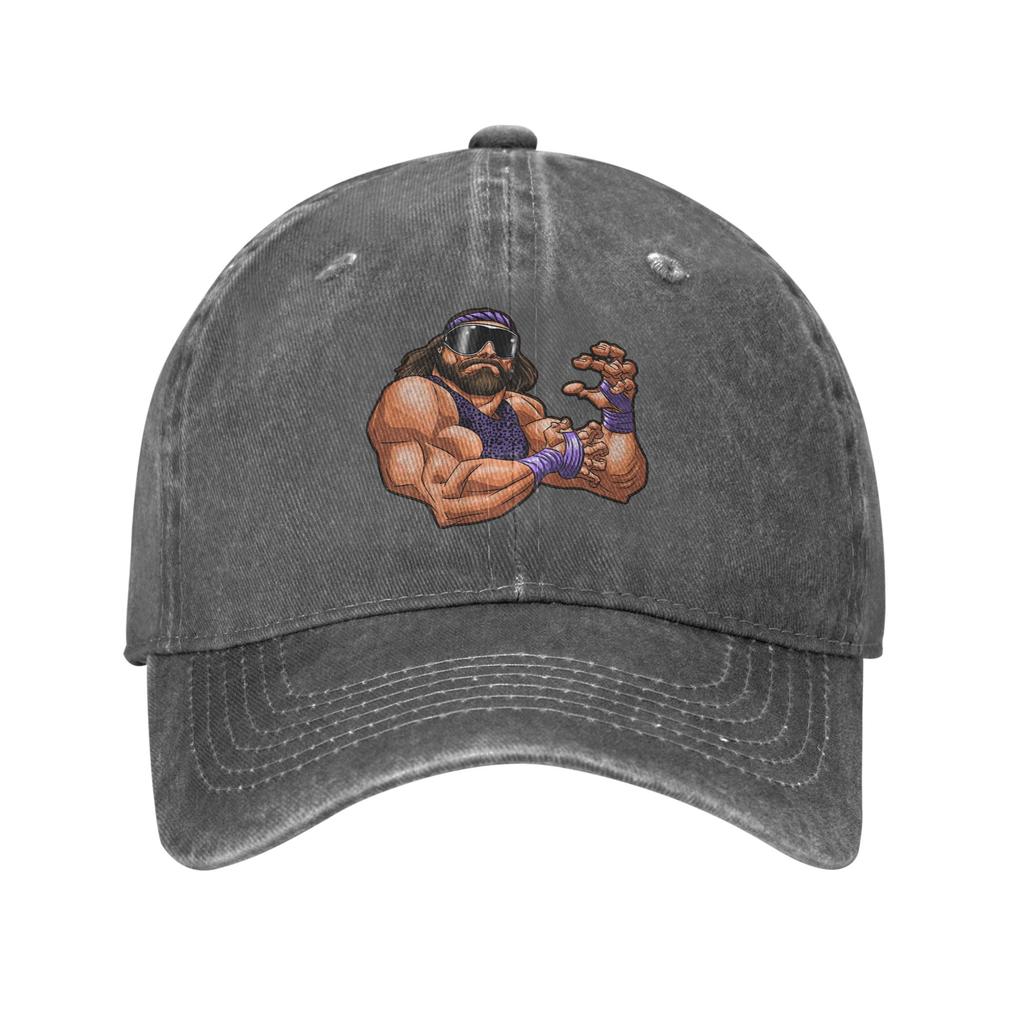 Macho Unisex Randy Savage Supernova Denim Fabric Cap Casual Baseball Caps Adjustable Hat Summer Unisex Baseball Hats
