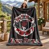 FC Manchester Custom Name Flannel Blanket Personalized Soft Warm Plush Throw Blanket Customized Gift for Family Friends