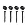 FLEOR 4pcs Metal Guitar Neck Joint Ferrules Neck Screw Bushings with Screws for Guitar Bass Parts, Chrome/Black Choose