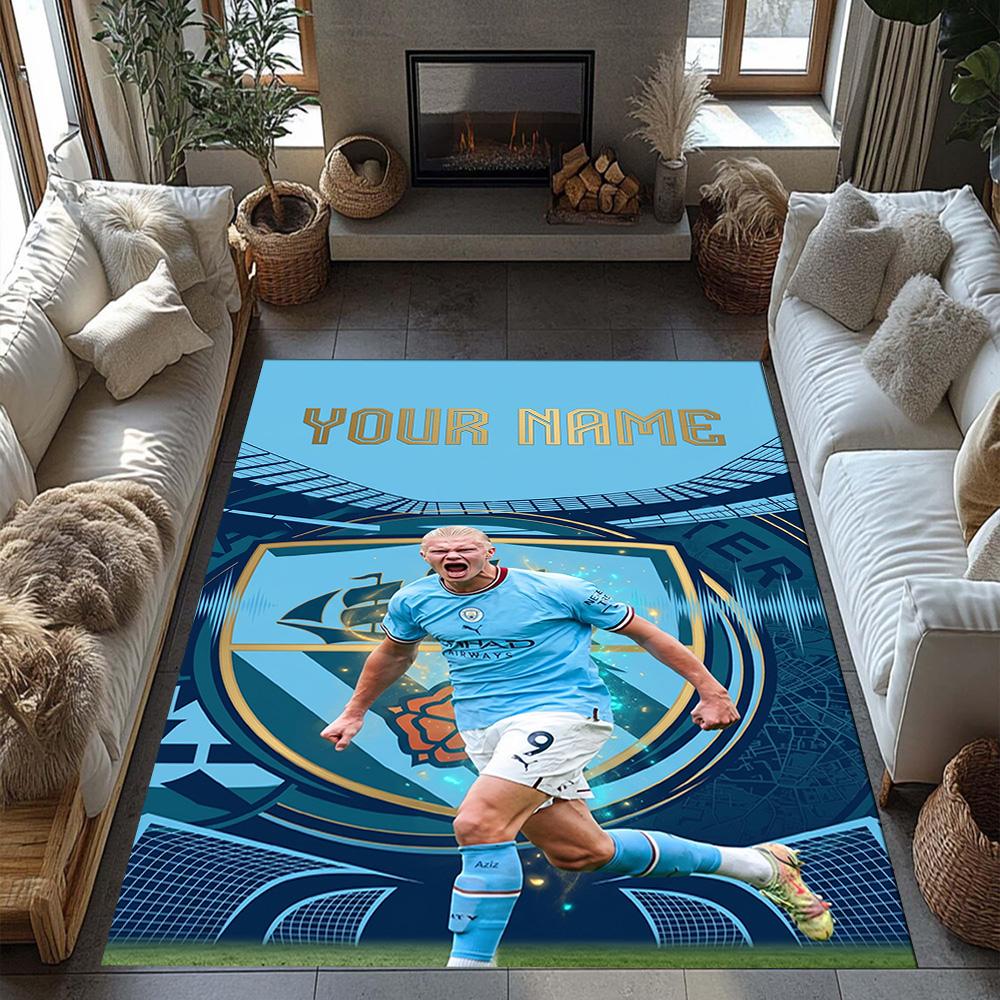 Haaland Personalized Text Carpet Perfect For Bedrooms Kitchen Outdoor Foyer Antislip Carpet Decorate Offices Perfect Gift For Friends Family
