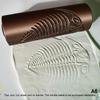 [Y]Big Size Texture Rollers Fossil Skeletons Design Retro Embossing Roller For Soft Clay, Ultra-Light Clay, Pottery DIY Crafts