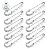 10 pcs., accessories for brooch-pin with 5 circles, silver