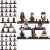 Caribbean Pirates Building Blocks Set 8pcs Minifigures With Mermaids Educational Toy