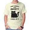 Unisex Crew Neck T-Shirt Struggling With Anxiety Graphic Short Sleeve Casual Tee