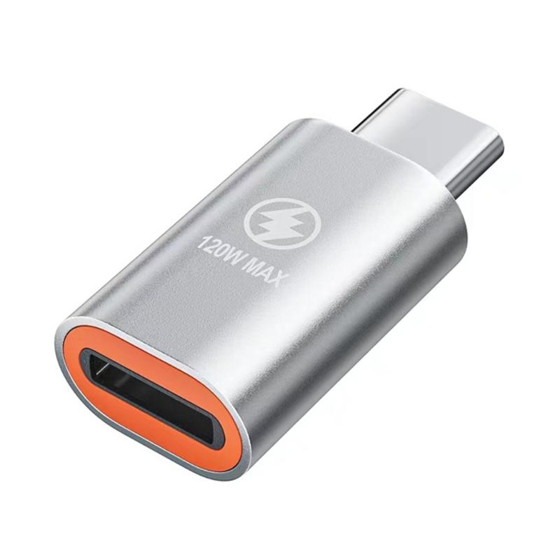 

Highly Speed Charging 12pin To USB C Converters, 120W Power Delivery and Data Transfer Cable Wide Compatibility серебряный