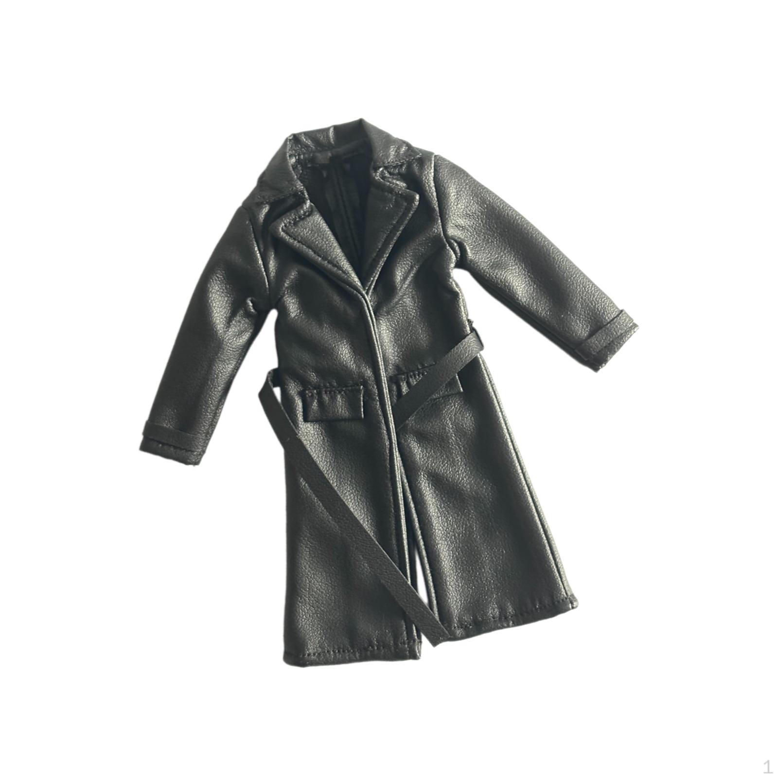 

Фигурки героев в масштабе 1/12, длинная ветровка, мягкая одежда, модная модель, миниатюрная одежда из искусственной кожи