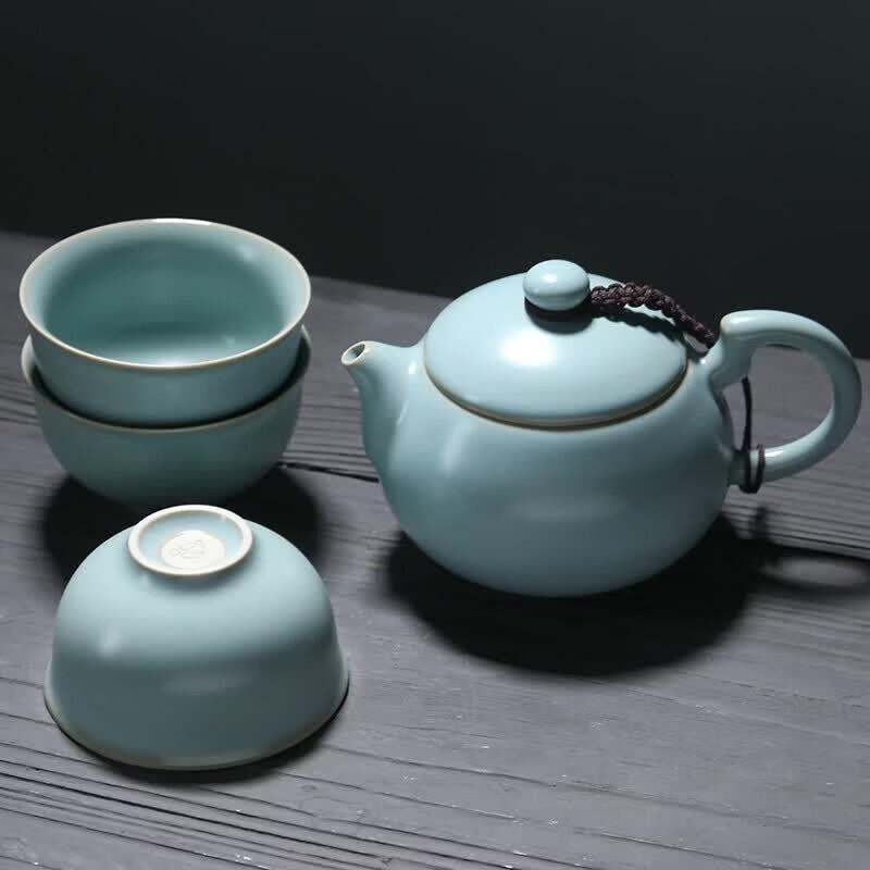 Ru Kiln Ceramic Kung Fu Tea Set