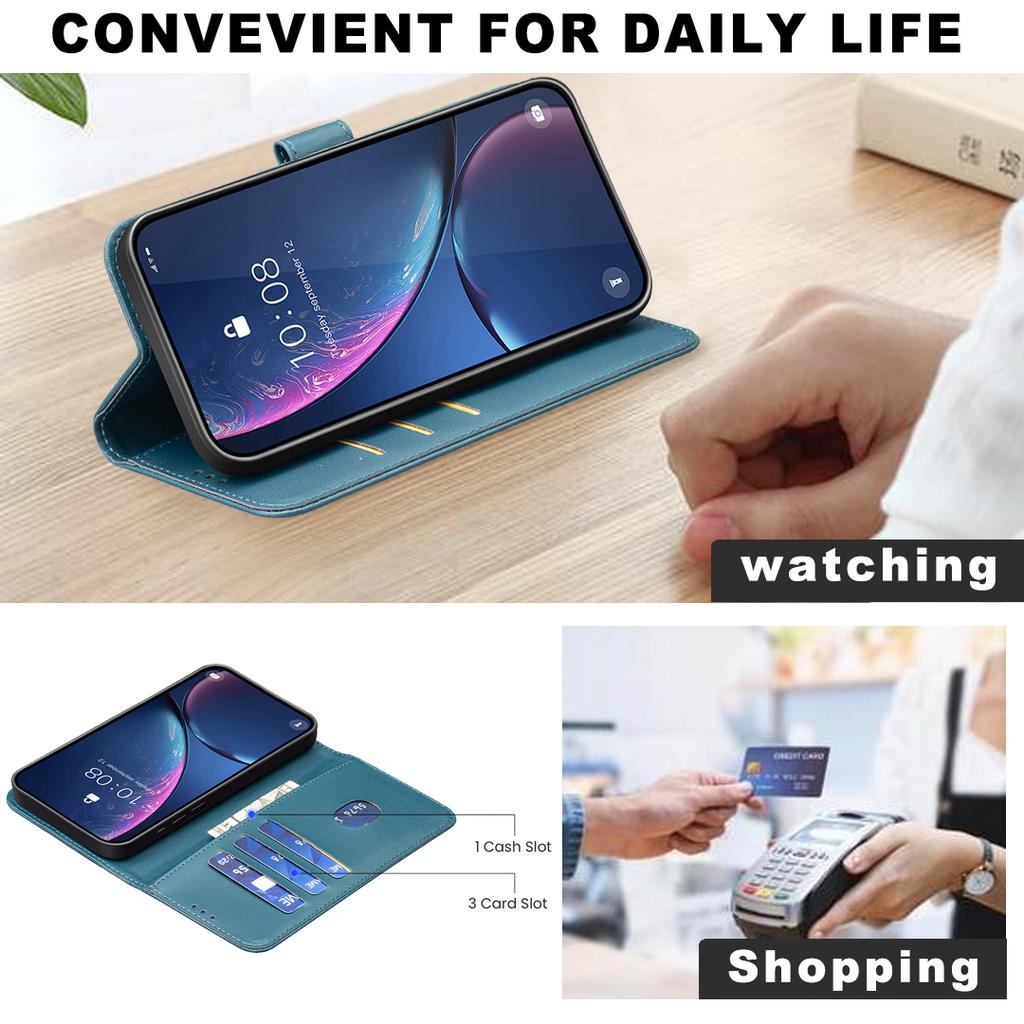 Pro pouzdro na telefon Infinix Hot 60 Pro 4G BINFEN COLOR BF17 Peněženka Folio Flip Kožený kryt